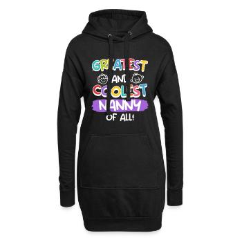 Vous êtes la meilleure et la plus cool assistante maternelle - Sweat-shirt à capuche long Femme - noir - Devant