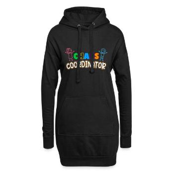 Chaos Koordinator ich arbeite im Kindergarten - Hoodie-Kleid - Schwarz - Vorne