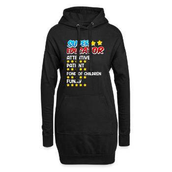 Definition eines Super Erzieher - Hoodie-Kleid - Schwarz - Vorne