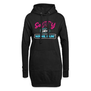 Salzig wie Kochsalzlösung Krankenschwester - Hoodie-Kleid - Schwarz - Vorne