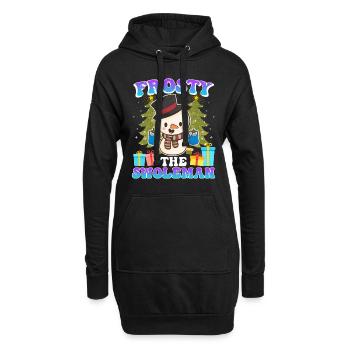 Frosty the Swoleman Schneemann Kraftsport - Hoodie-Kleid - Schwarz - Vorne
