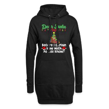 Cher Père Noël avant que j’explique combien savez-vous - Sweat-shirt à capuche long Femme - noir - Devant