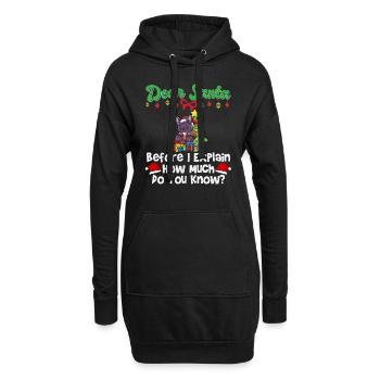 Cher Père Noël avant que j’explique combien savez-vous - Sweat-shirt à capuche long Femme - noir - Devant