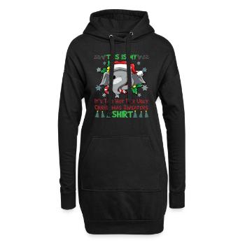 C’est mon pull de Noël C’est trop chaud pour un pull de Noël moche - Sweat-shirt à capuche long Femme - noir - Devant