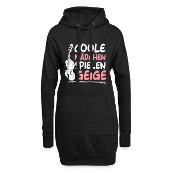 Musicienne Les filles cool jouent du violon - Sweat-shirt à capuche long Femme - noir - Devant