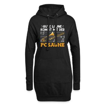 Musiker Laune kommt mit der Posaune - Hoodie-Kleid - Schwarz - Vorne