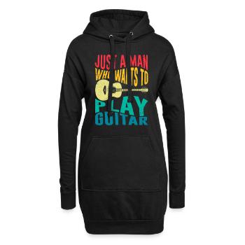 Musicien Seulement un homme qui aime jouer de la guitare - Sweat-shirt à capuche long Femme - noir - Devant