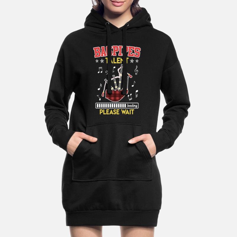 Le talent de la cornemuse est chargé J’apprends la cornemuse Sweat-shirt à capuche long Femme
