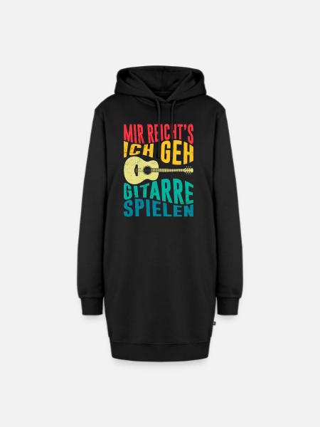 Musiker Mir reichts ich spiele jetzt Gitarre - Hoodie-Kleid - Schwarz