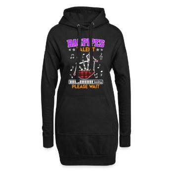 Dudelsacktalent wird geladen Ich lerne Dudelsack - Hoodie-Kleid - Schwarz - Vorne