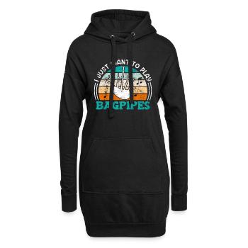 Musiker Mir reichts ich spiele jetzt Dudelsack - Hoodie-Kleid - Schwarz - Vorne