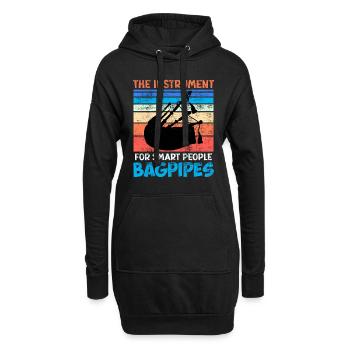 L’instrument pour les gens intelligents Cornemuse - Sweat-shirt à capuche long Femme - noir - Devant