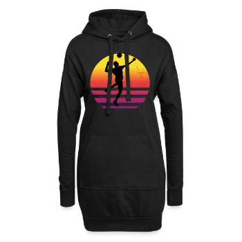 Joueur de fistball féminin masculin Volleyball Fistball - Sweat-shirt à capuche long Femme - noir - Devant