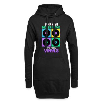 Vous ne pouvez jamais avoir assez de disque vinyle - Sweat-shirt à capuche long Femme - noir - Devant
