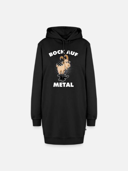 Rock Metal Bock auf Metal - Hoodie-Kleid - Schwarz