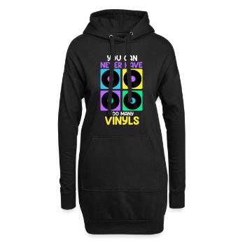 Vous ne pouvez jamais avoir assez de disque vinyle - Sweat-shirt à capuche long Femme - noir - Devant