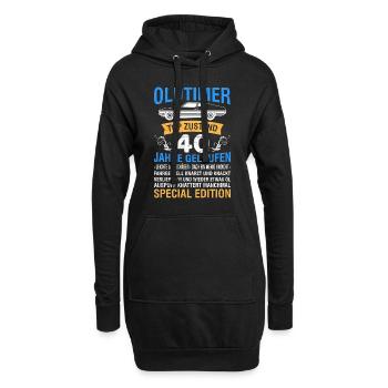 Oldtimer 40 Jahre alt 40. Geburtstag Herren - Hoodie-Kleid - Schwarz - Vorne