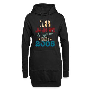 18. Geburtstag 18 Jahre - Hoodie-Kleid - Schwarz - Vorne