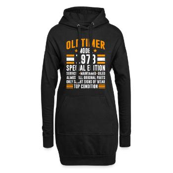 Oldtimer 1973 alle Teile original 50. Geburtstag - Hoodie-Kleid - Schwarz - Vorne