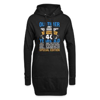 Oldtimer 40 Jahre alt 40. Geburtstag Herren - Hoodie-Kleid - Schwarz - Vorne