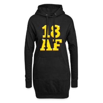 18 Jahre - Hoodie-Kleid - Schwarz - Vorne