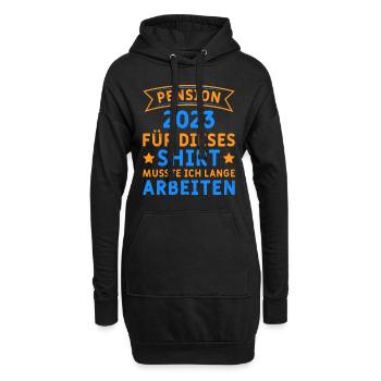 Pension 2023 J’ai dû travailler de longues heures - Sweat-shirt à capuche long Femme - noir - Devant