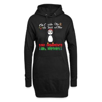 Oh Christmas Tree Your Ornaments Are History - Hoodie Dress - black - Front