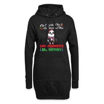 Oh Christmas Tree Your Ornaments Are History - Hoodie Dress - black - Front