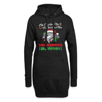 Oh Christmas Tree Your Ornaments Are History - Hoodie Dress - black - Front