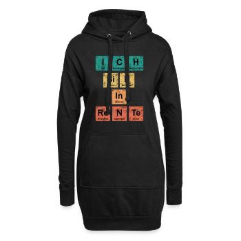 Ich bin in Rente Lehrer Renteneintritt - Hoodie-Kleid - Schwarz - Vorne