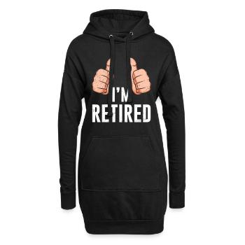 Rentner Spruch Bin in Rente 2023 - Hoodie-Kleid - Schwarz - Vorne