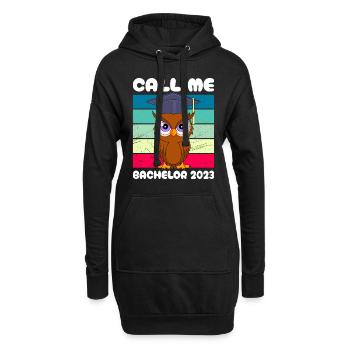 Nennt mich Bachelor 2023 Studium Abschluss - Hoodie-Kleid - Schwarz - Vorne