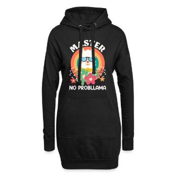 Master 2023 No Probllama Masterabschluss - Hoodie-Kleid - Schwarz - Vorne