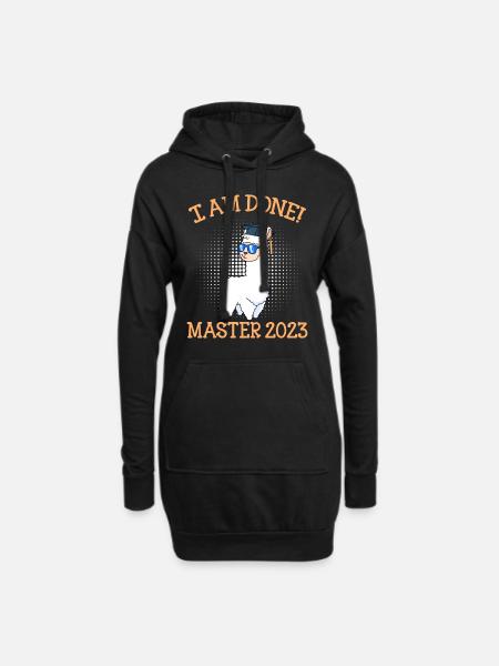 Ich habe fertig Master 2023 - Hoodie-Kleid - Schwarz