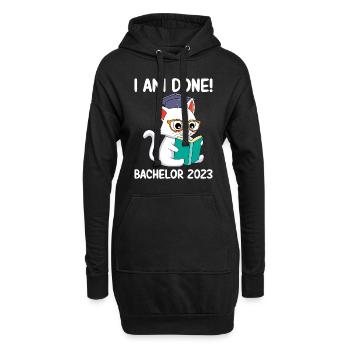 J’ai terminé Bachelor 2023 - Sweat-shirt à capuche long Femme - noir - Devant