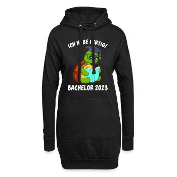 Ich habe fertig Bachelor 2023 - Hoodie-Kleid - Schwarz - Vorne