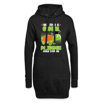 La pandémie mondiale n’a pas pu m’arrêter - Sweat-shirt à capuche long Femme - noir - Devant