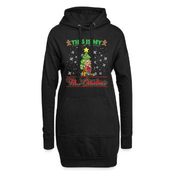 This Is My First Christmas Toddler One Year X-Mas - Hoodie-Kleid - Schwarz - Vorne