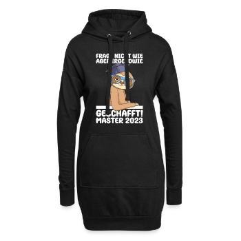 Master 2023 geschafft Master Abschluss - Hoodie-Kleid - Schwarz - Vorne