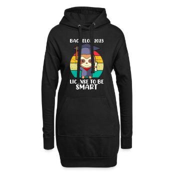 Bachelor 2023 Licence à Clever Shit Sloth - Sweat-shirt à capuche long Femme - noir - Devant