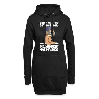 Master 2023 completed Master's degree - Hoodie Dress - black - Front