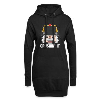 Crushin' It Casse-Noisette Noël Noël Yulitede - Sweat-shirt à capuche long Femme - noir - Devant