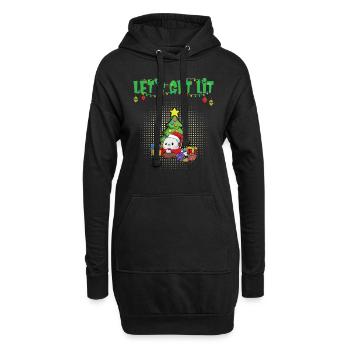 Let’s Get Lit Fête de Noël de la saison de l’Avent X-Mas - Sweat-shirt à capuche long Femme - noir - Devant