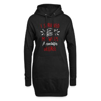 J’ai survécu à ma femme diplômée de l’université - Sweat-shirt à capuche long Femme - noir - Devant