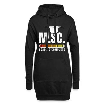 M.Sc complete Masterabschluss Master of Science - Hoodie-Kleid - Schwarz - Vorne