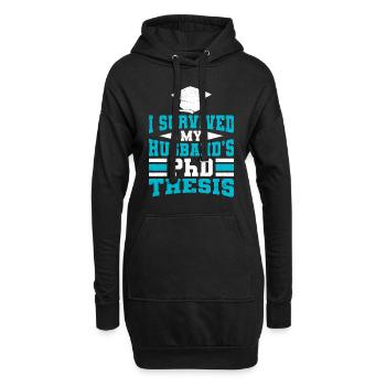 Mon mari est titulaire d’un doctorat, d’un doctorat - Sweat-shirt à capuche long Femme - noir - Devant