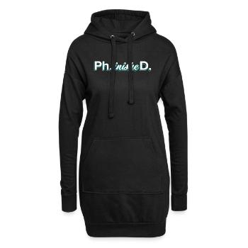 Doctorat phinished Doctorat terminé Doctorat - Sweat-shirt à capuche long Femme - noir - Devant