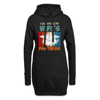 Doktorarbeit meiner Frau überlebt Doktortitel - Hoodie-Kleid - Schwarz - Vorne