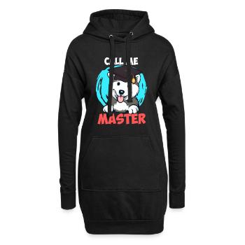 Husky Dog Fan Call Me Master Degree - Sweat-shirt à capuche long Femme - noir - Devant