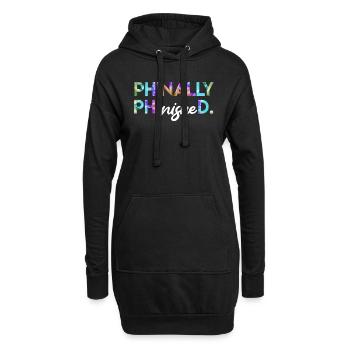 Phinally Phinished Ph.D a finalement terminé son doctorat - Sweat-shirt à capuche long Femme - noir - Devant